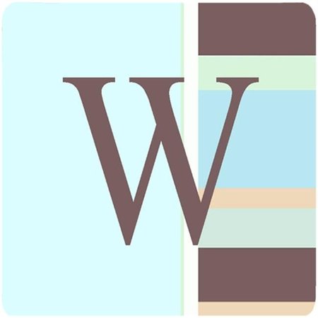 CAROLINES TREASURES Carolines Treasures CJ1003-WFC Monogram - Blue Stripes Foam Coasters Initial Letter W; Set Of 4 CJ1003-WFC